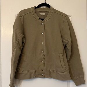 Madewell Olive Knit Bomber Jacket